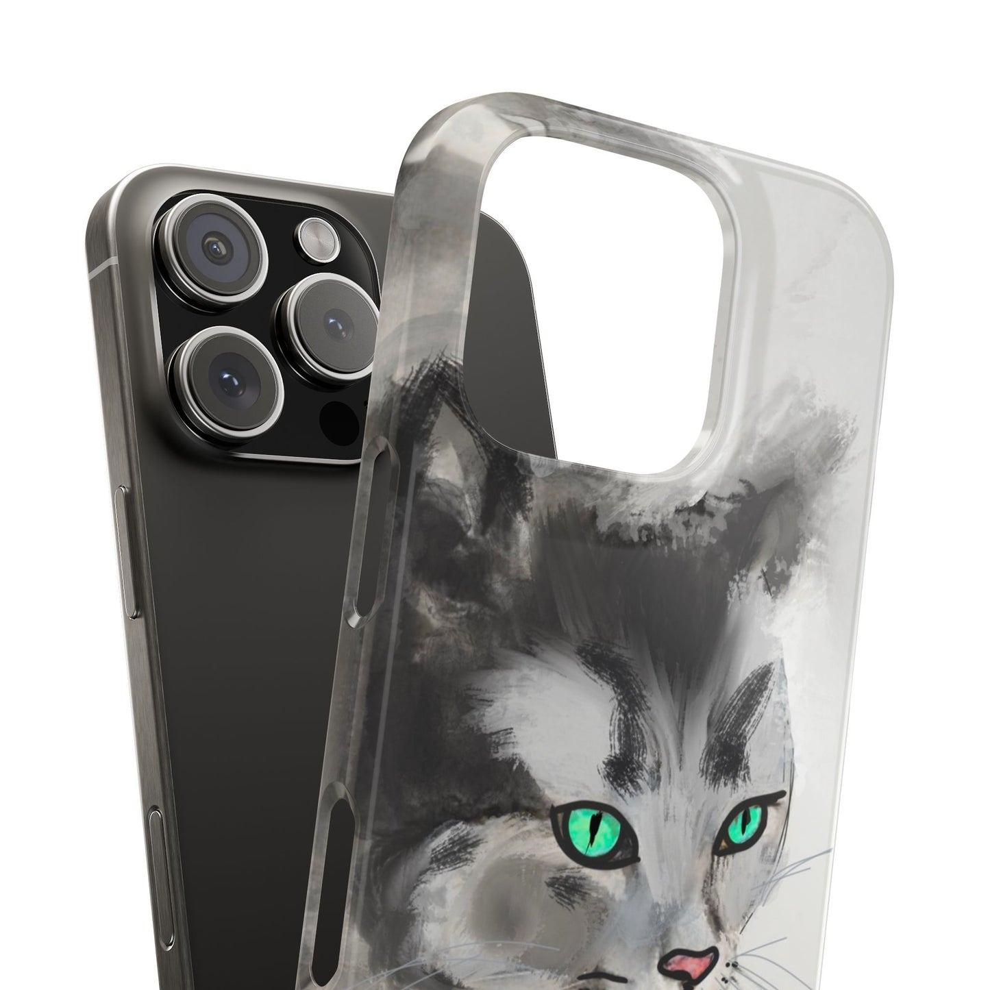 Modern Art Ink water painting  Slim Phone Case