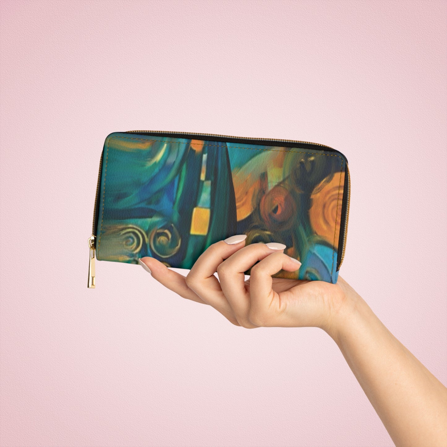 Modern Art  Zipper Wallet