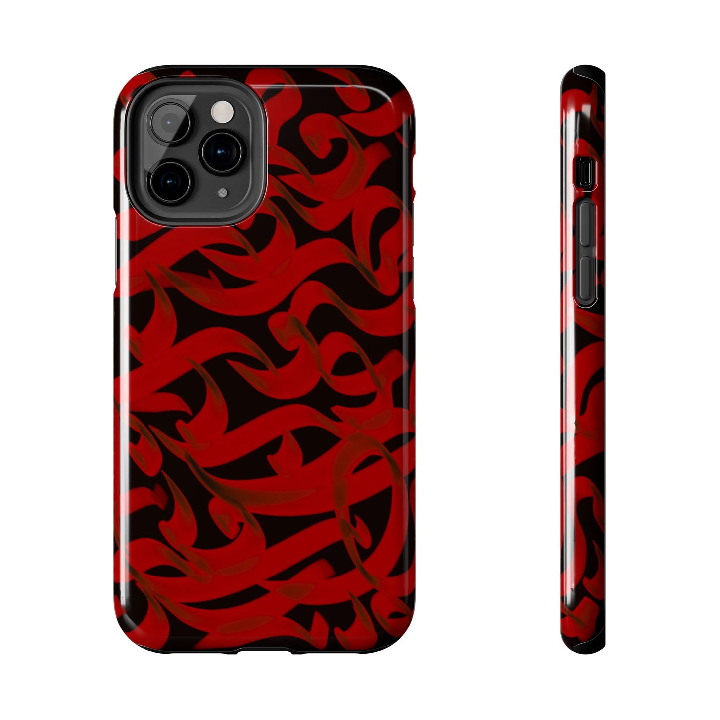 Phone Case Bold Red Persian Calligraphy Design