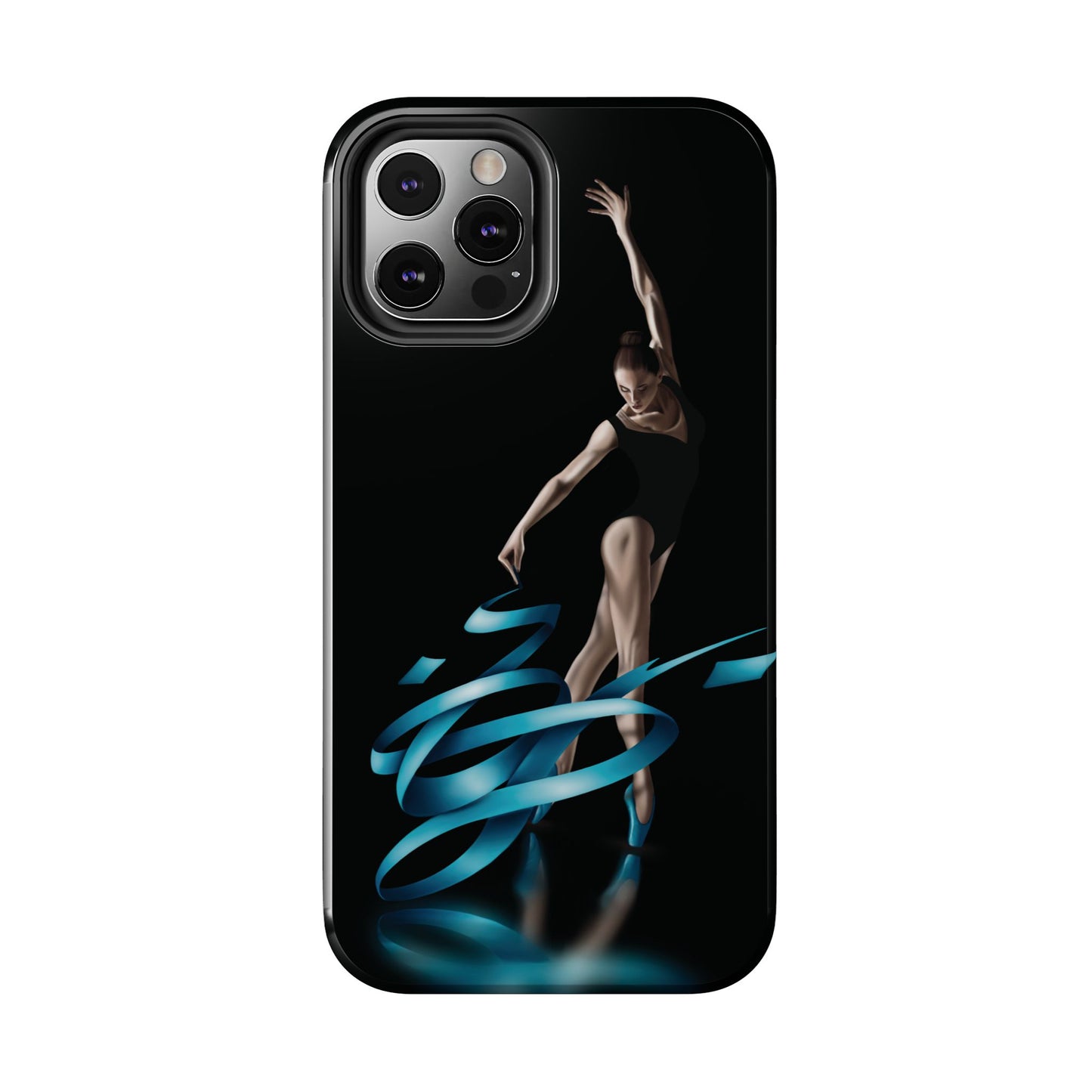 Phone Case Ballerina with Blue Ribbon Persian Calligraphy Design