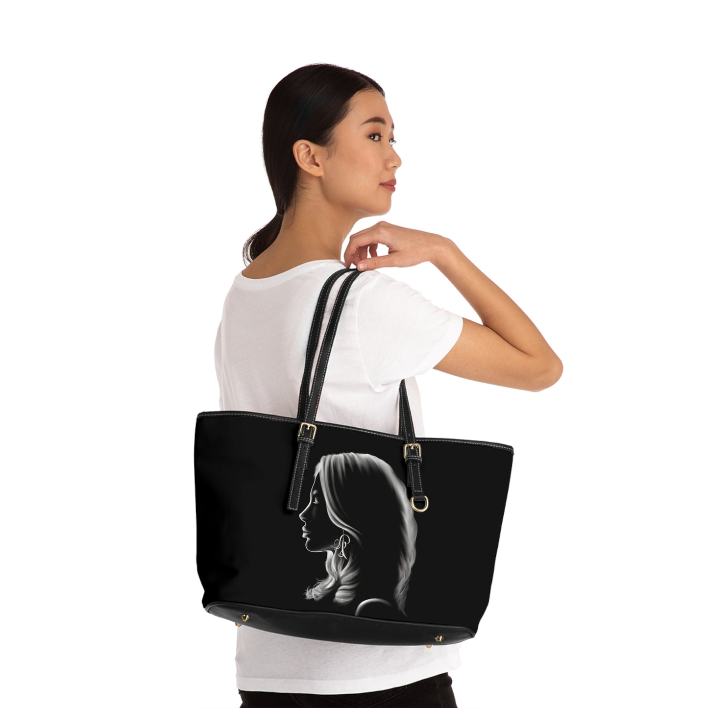 Elegant PU Leather Purse with Chic Silhouette Design
