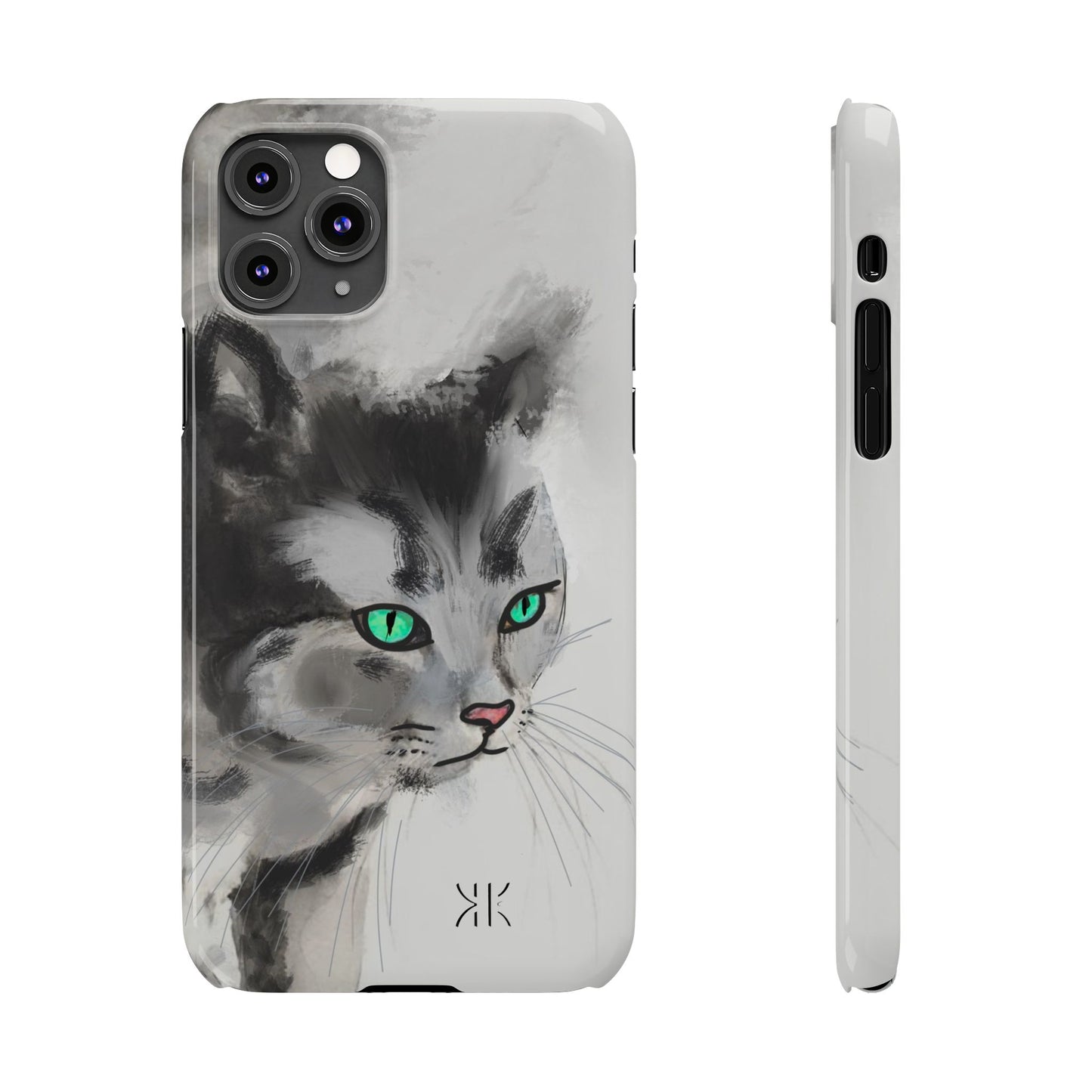 Modern Art Ink water painting  Slim Phone Case