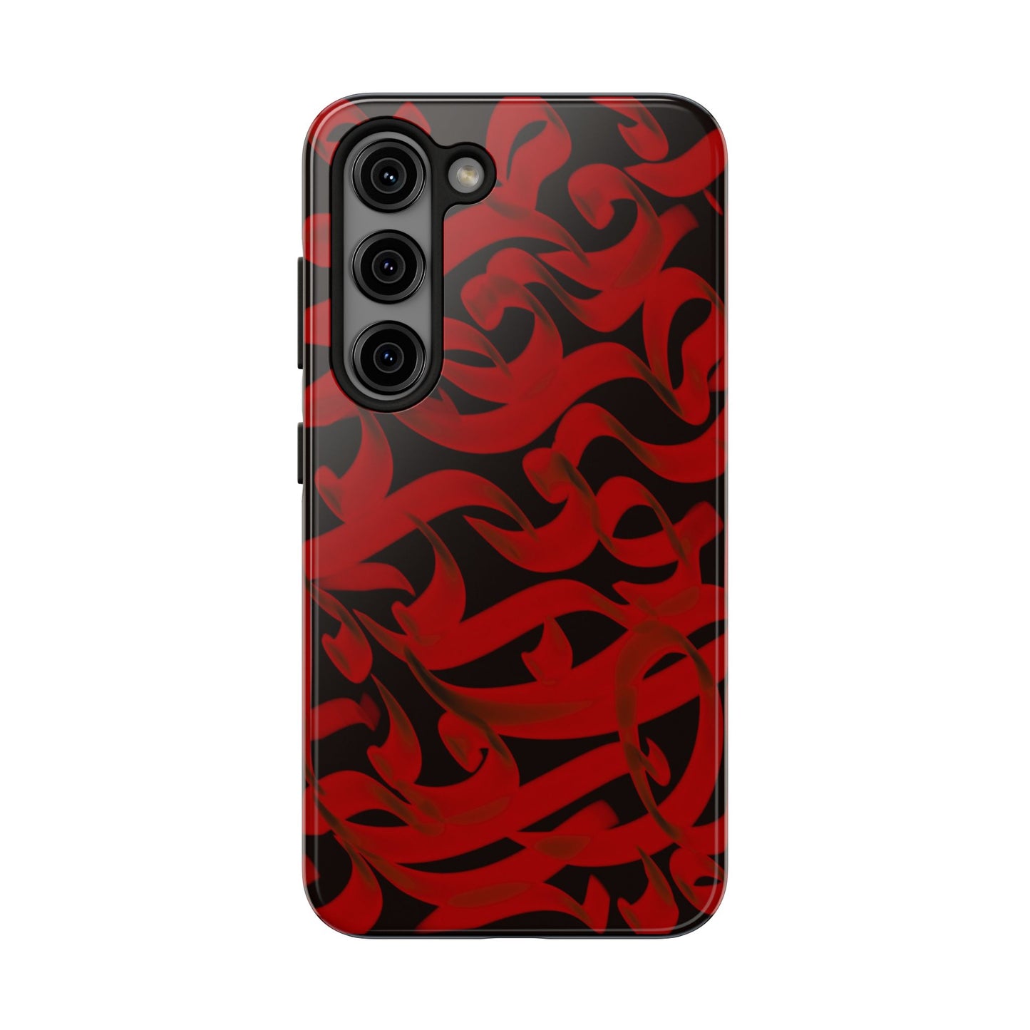 Phone Case Bold Red Persian Calligraphy Design