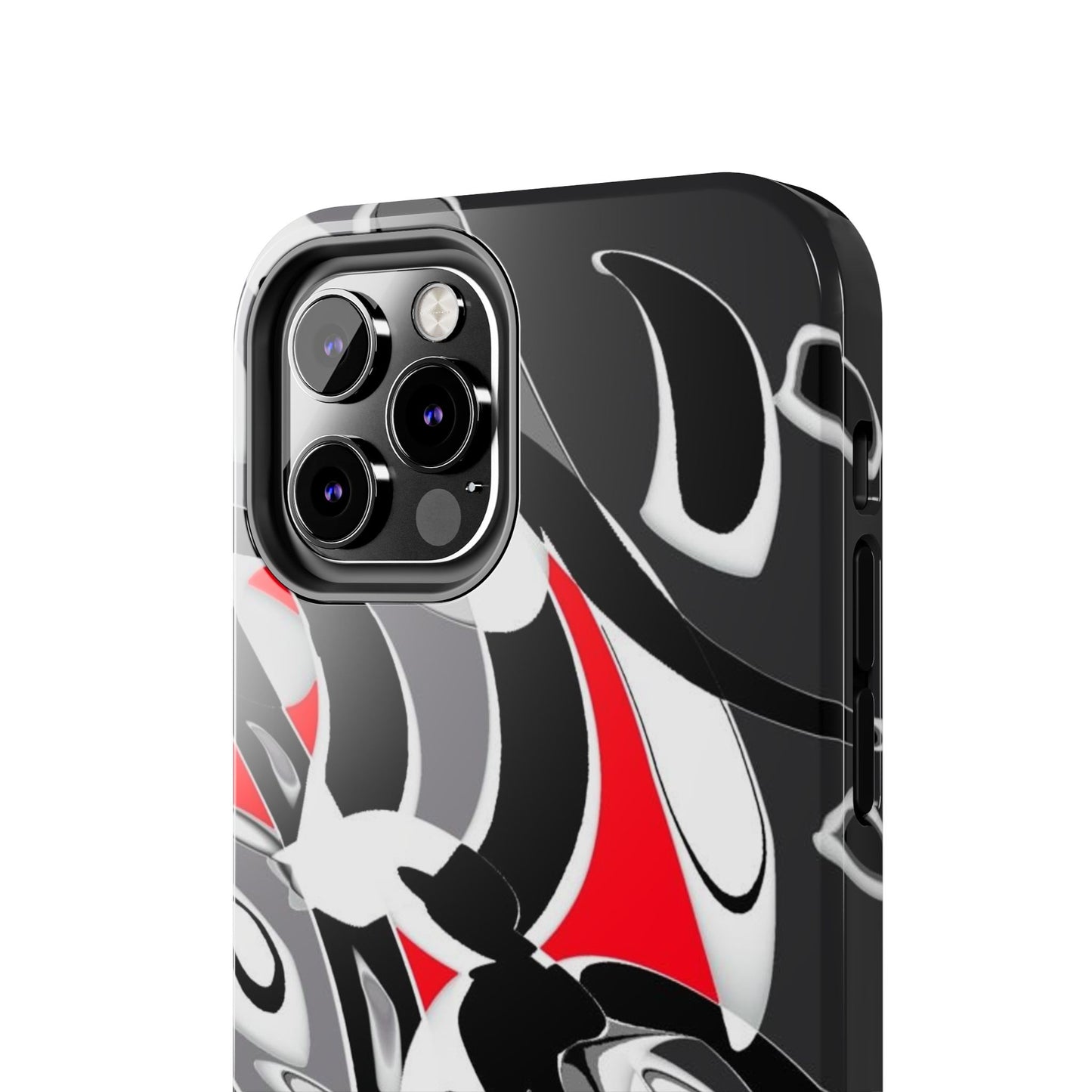 Phone Case - Calligraphy Design in Gray, White, and Red