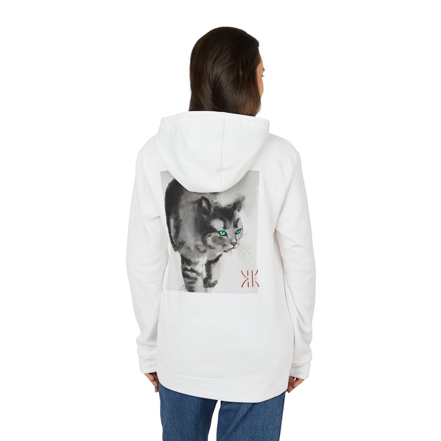 Copy of Copy of Fleece Hoodie with Modern Calligraphy Adidas Design