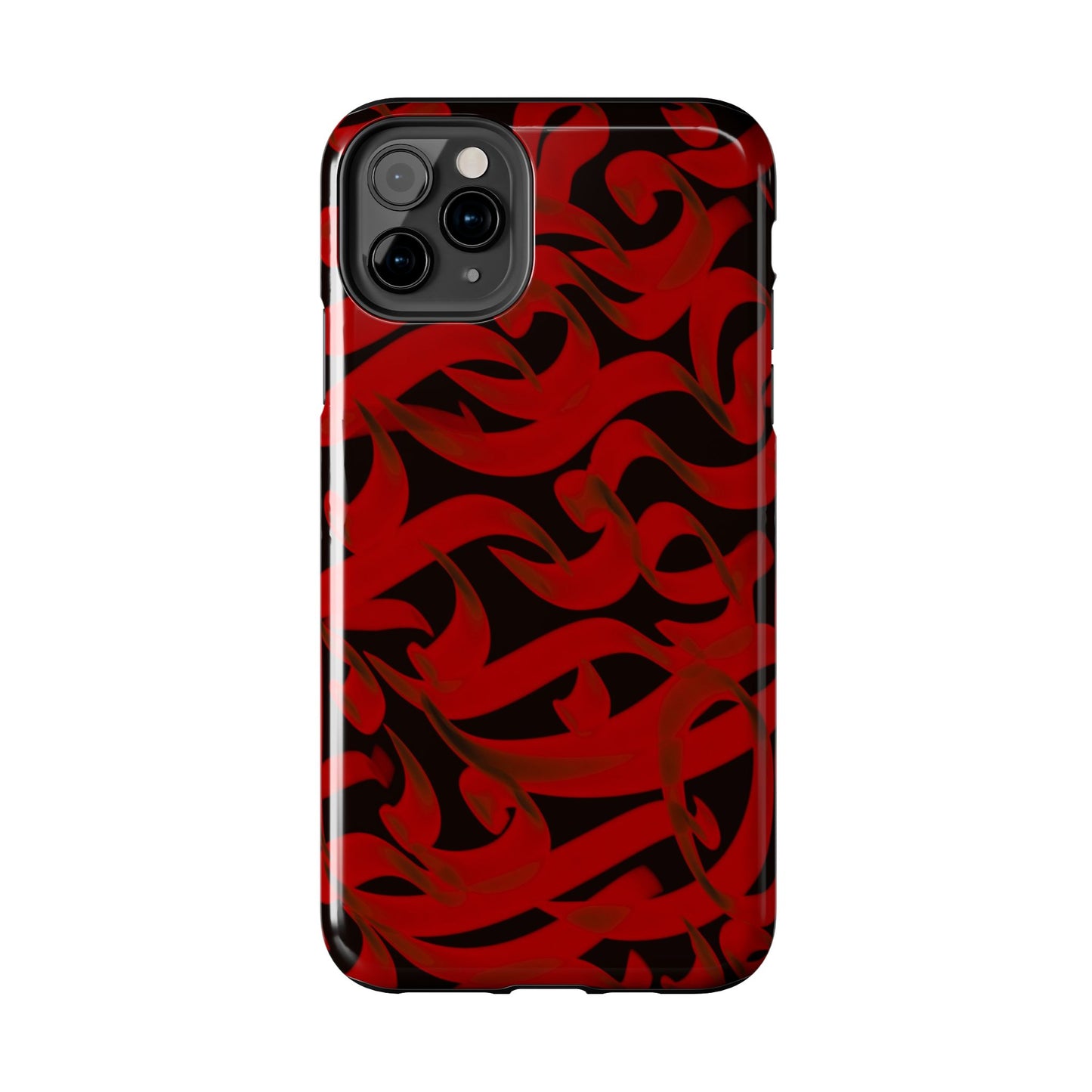 Phone Case Bold Red Persian Calligraphy Design