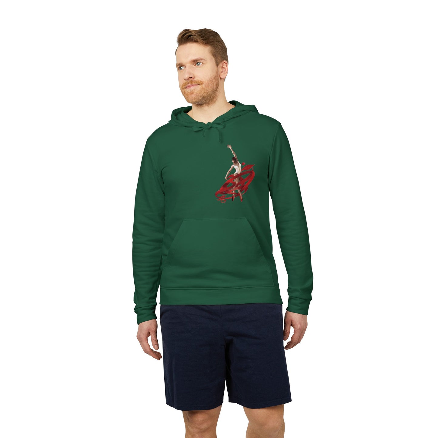 Kalli K X Adidas Unisex Fleece Hoodie- Ballerina and ribbon