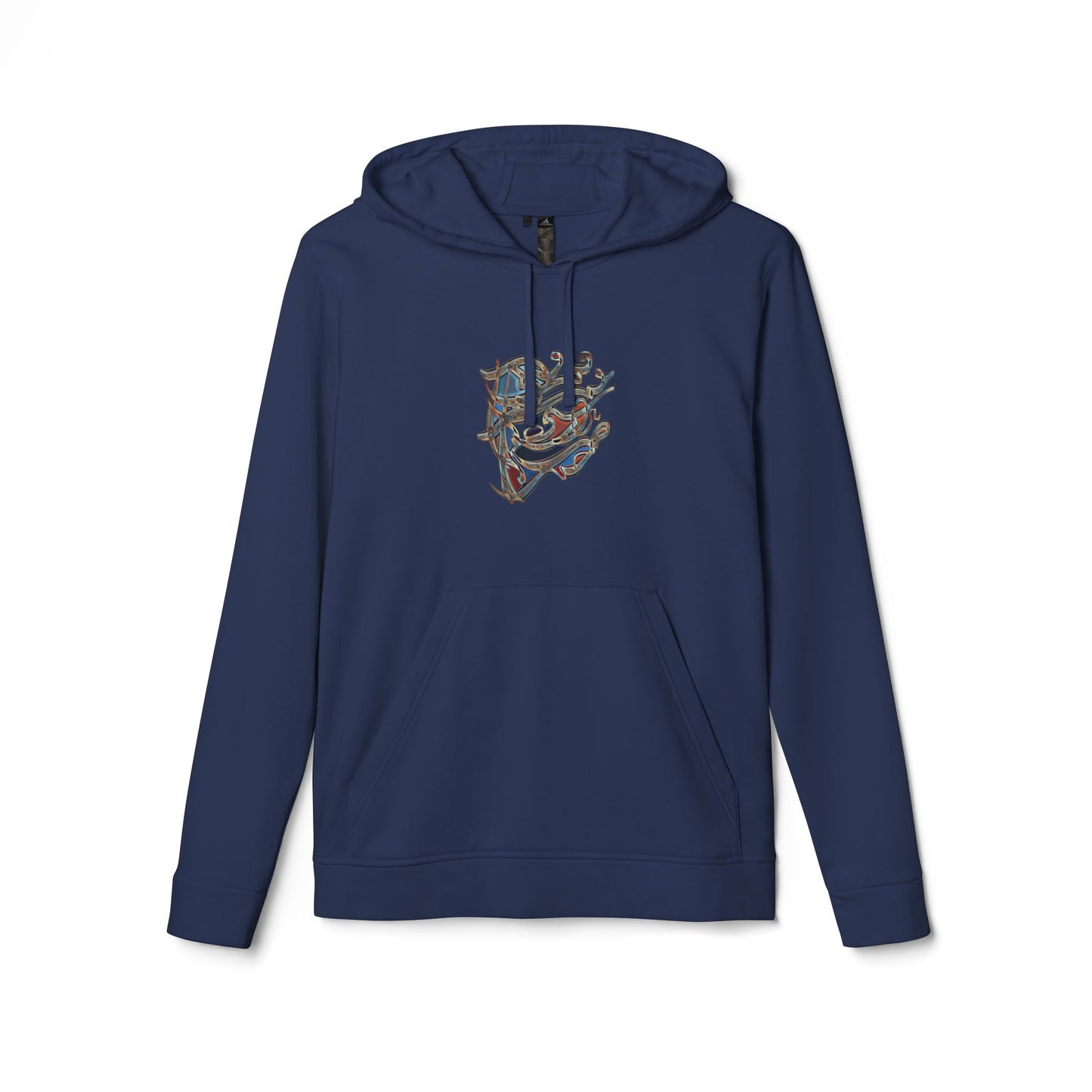 . Fleece Hoodie with Modern Calligraphy Adidas Design