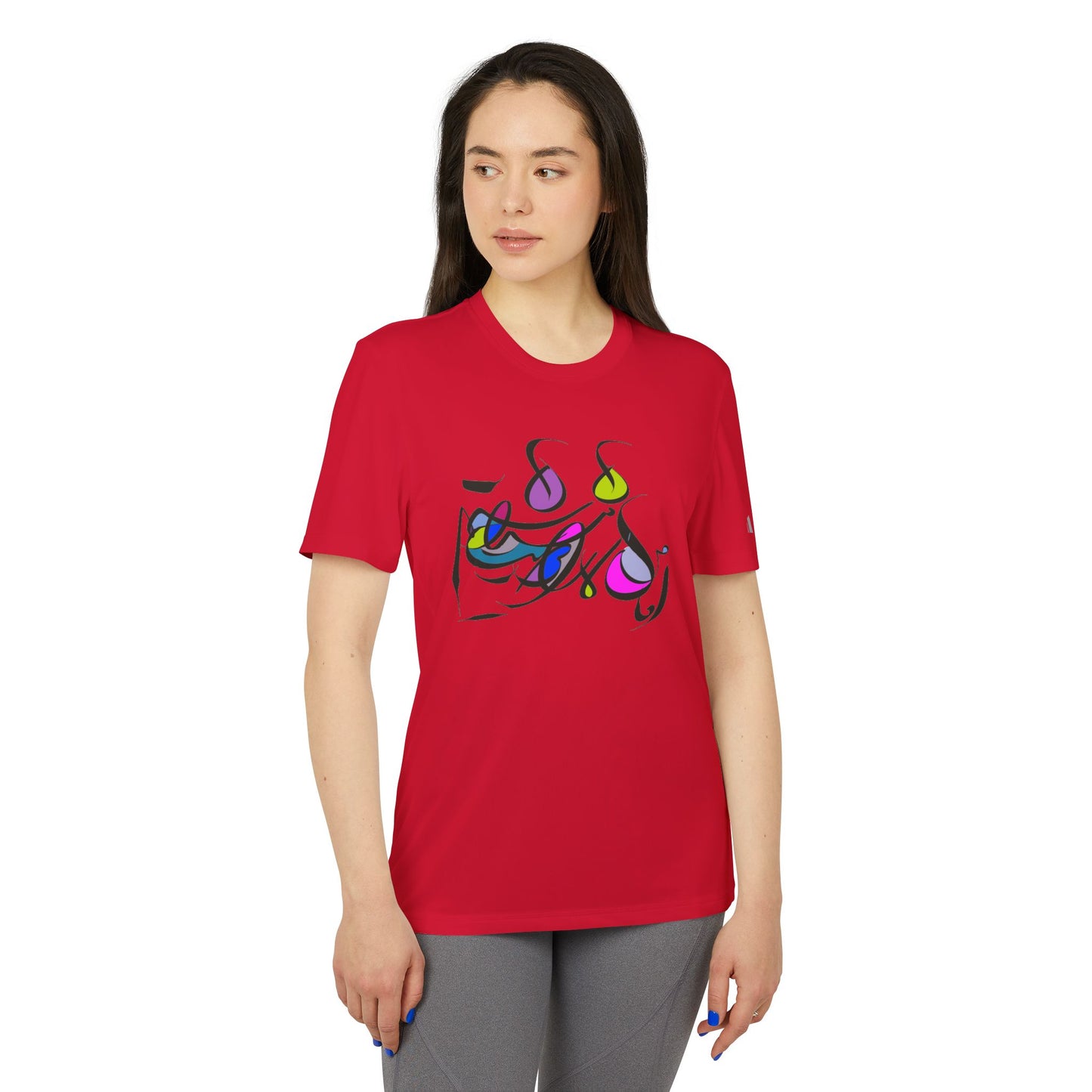 Adidas Unisex Sport T-Shirt with Artwork - Chic & Casual Sportswear modern calligraphy design