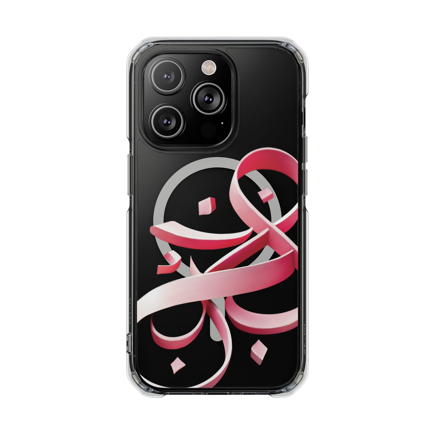 Phone Case - Pink Ribbon Persian Calligraphy Design - Magnetic Case