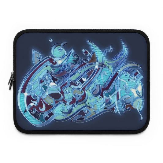 Laptop Sleeve -Modern Digital Calligraphy Art Design