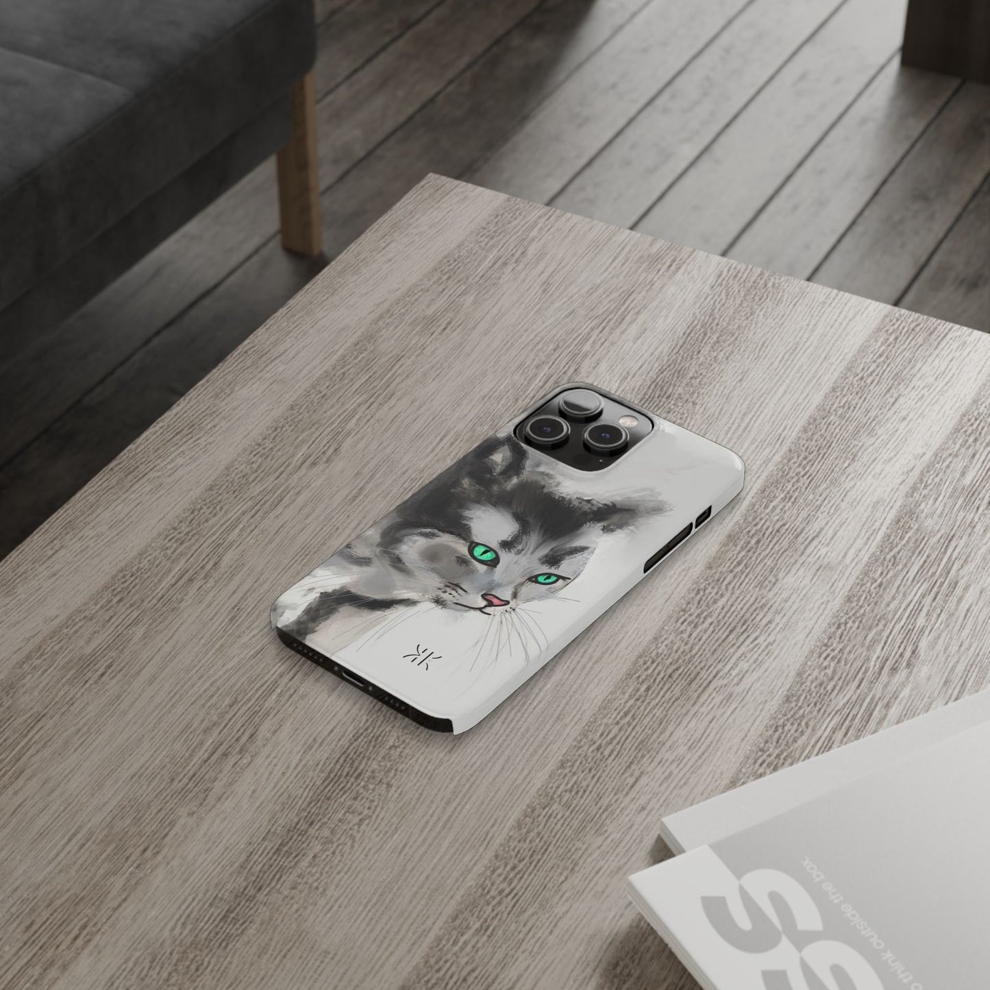 Modern Art Ink water painting  Slim Phone Case