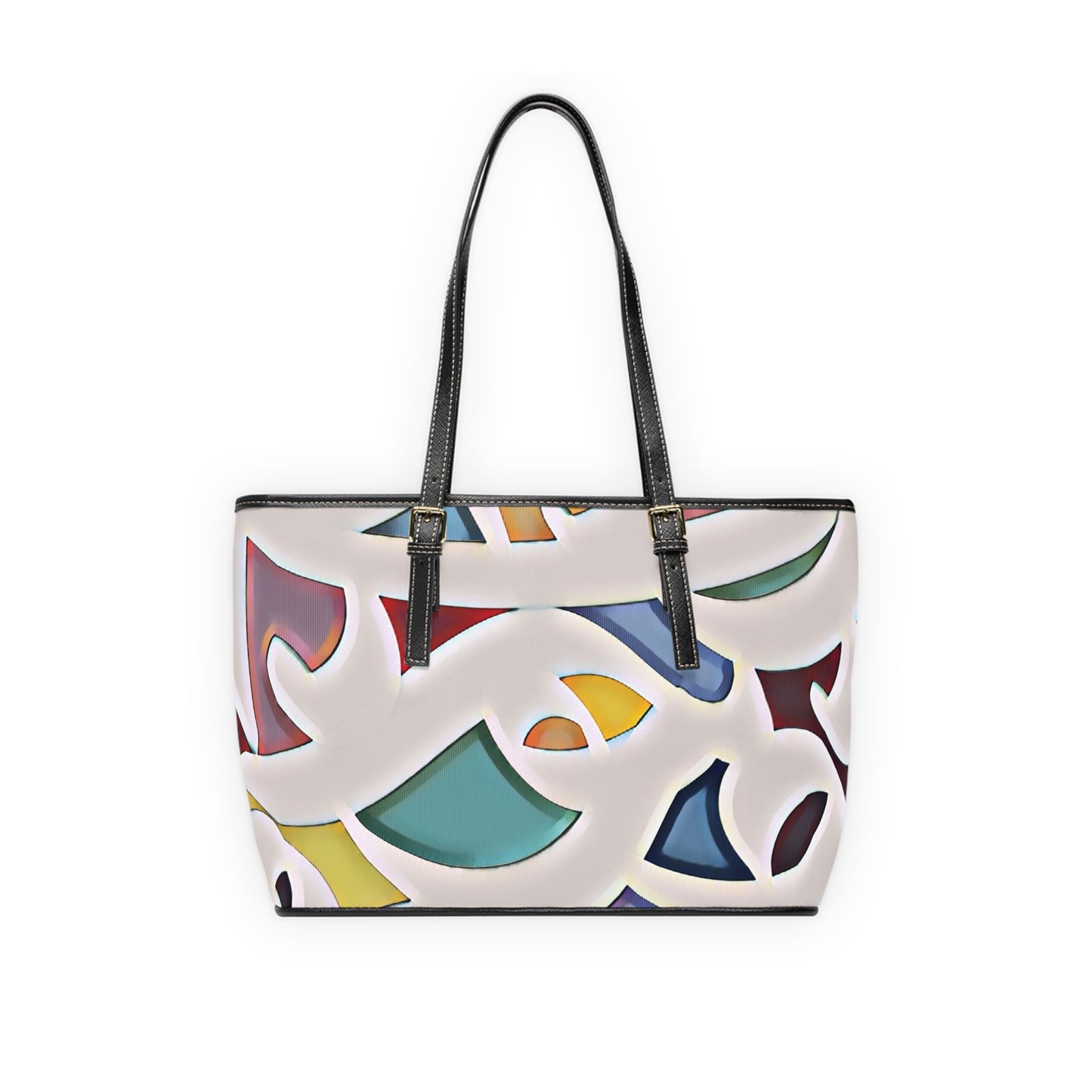 Elegant PU Leather Purse with Artistic Calligraphy Design