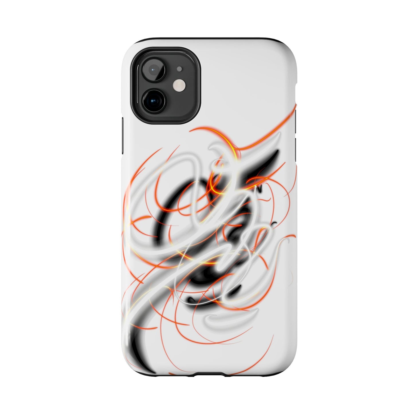 Phone Case Electric Persian Calligraphy Design in Grey