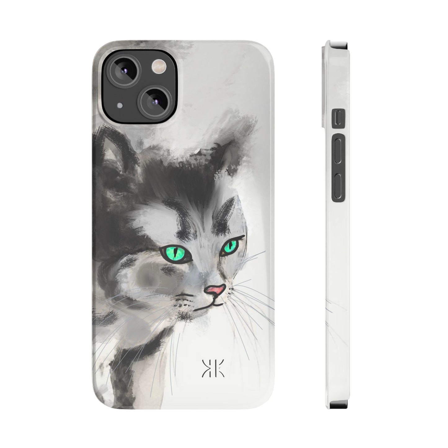 Modern Art Ink water painting  Slim Phone Case