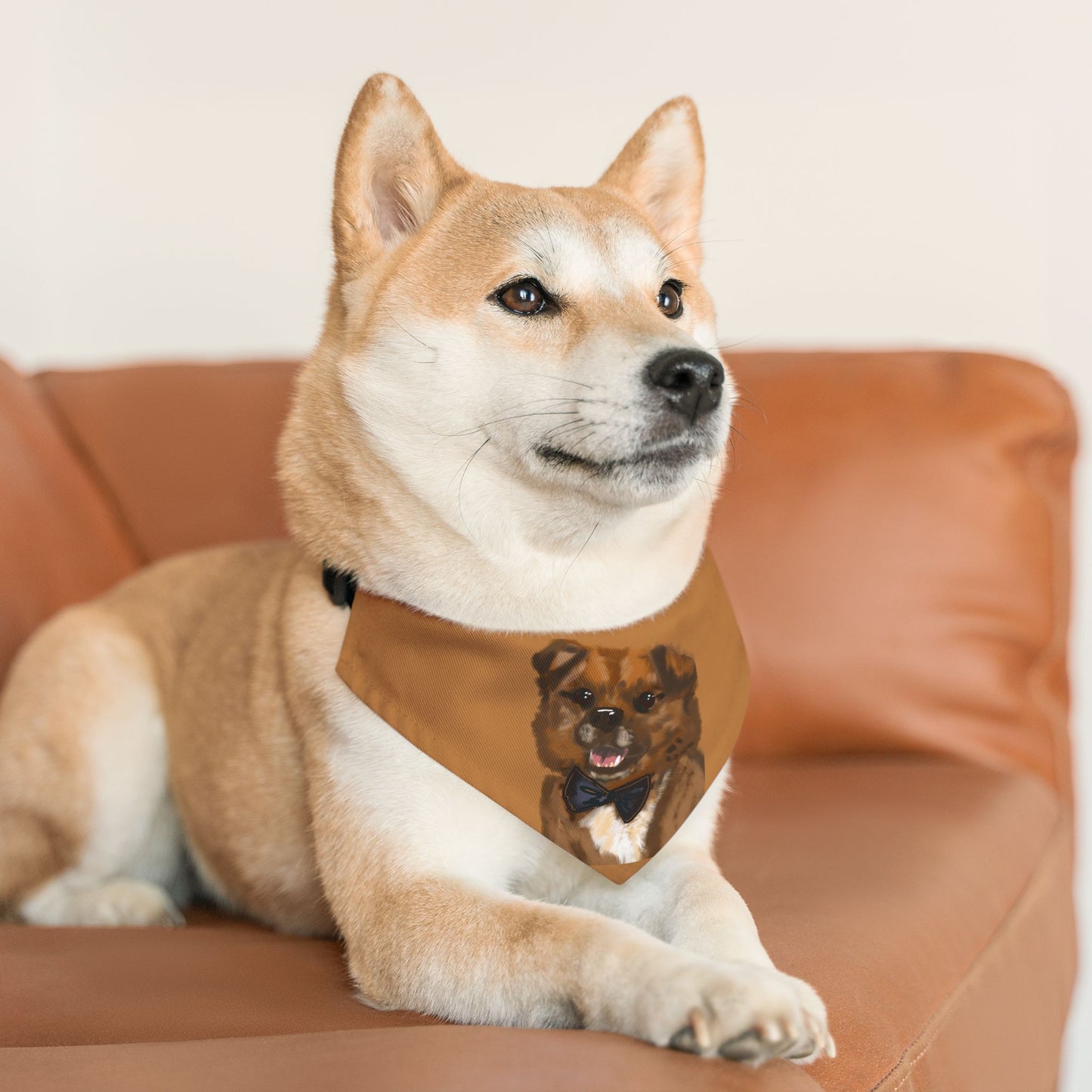 Baghlava Dapper Dog Bandana Collar - Cute Pet Accessory with Bowtie Design