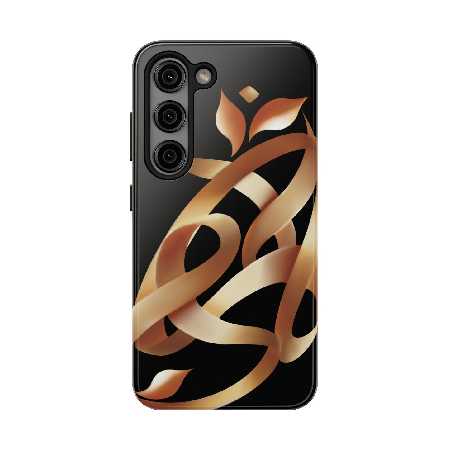 Gold Ribbon Phone Case Persian Calligraphy Modern Handwriting