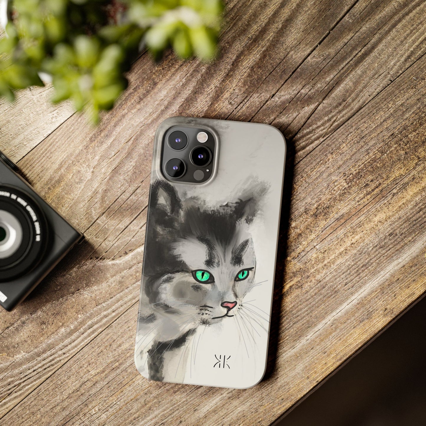 Modern Art Ink water painting  Slim Phone Case