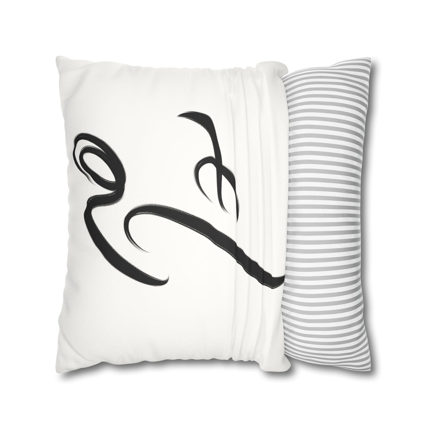 Hich Calligraphy beauty Faux Suede Square Pillow Cover