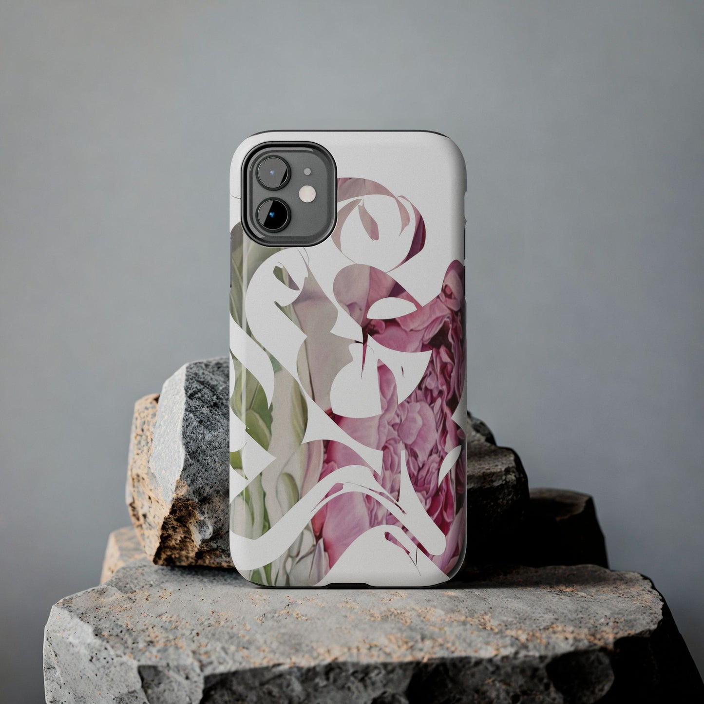 Phone Case - Garden Persian Calligraphy Design in Grey