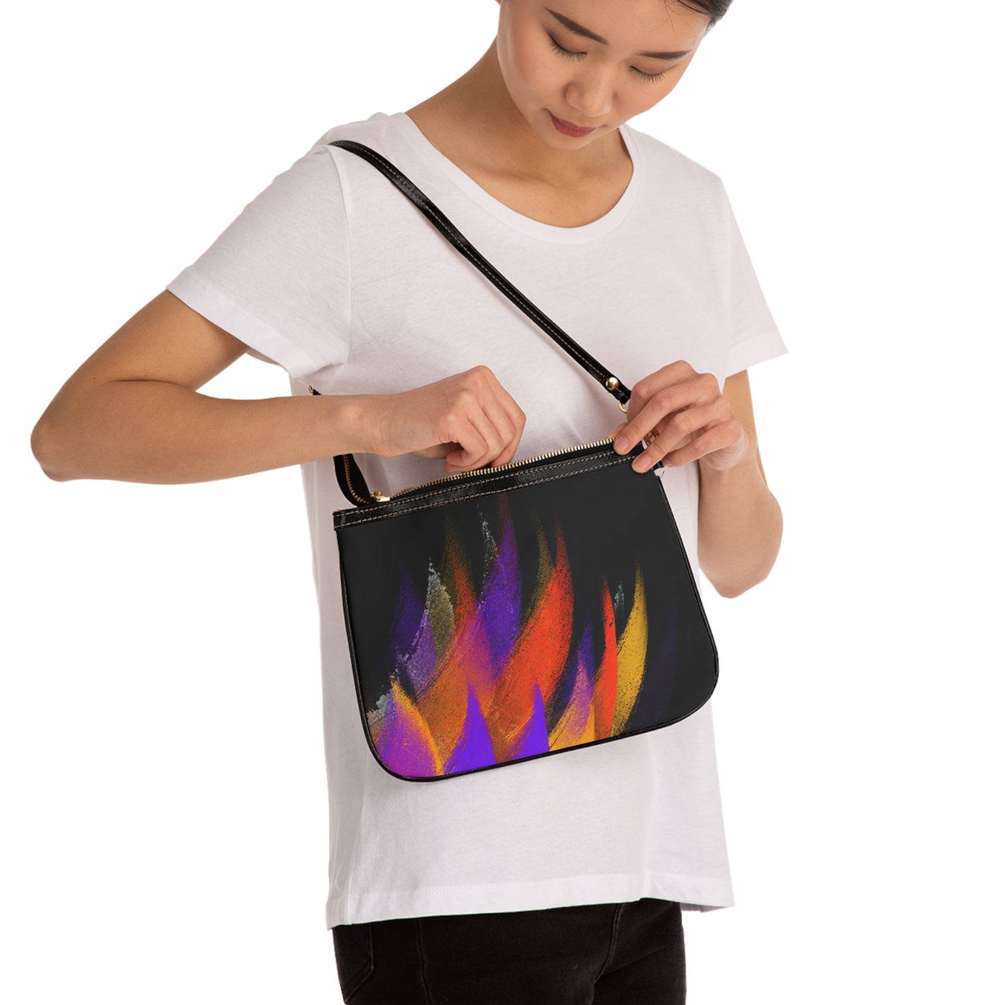 Calligraphy Strokes Small Shoulder Bag