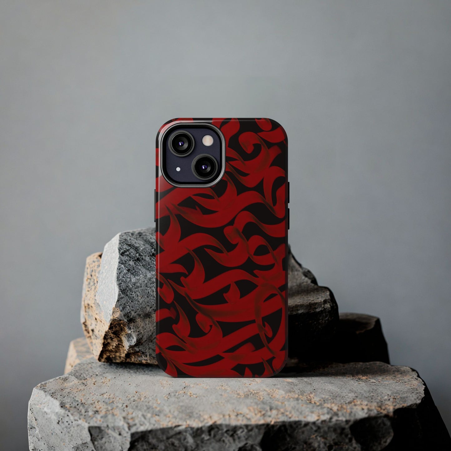 Phone Case Bold Red Persian Calligraphy Design