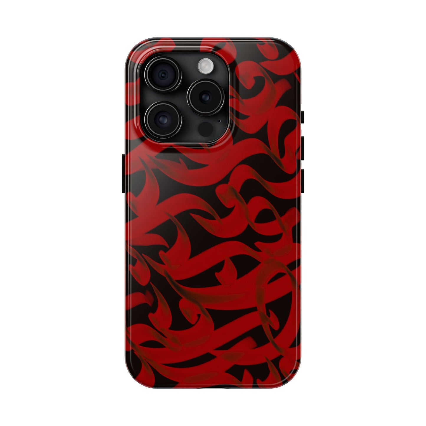 Phone Case Bold Red Persian Calligraphy Design