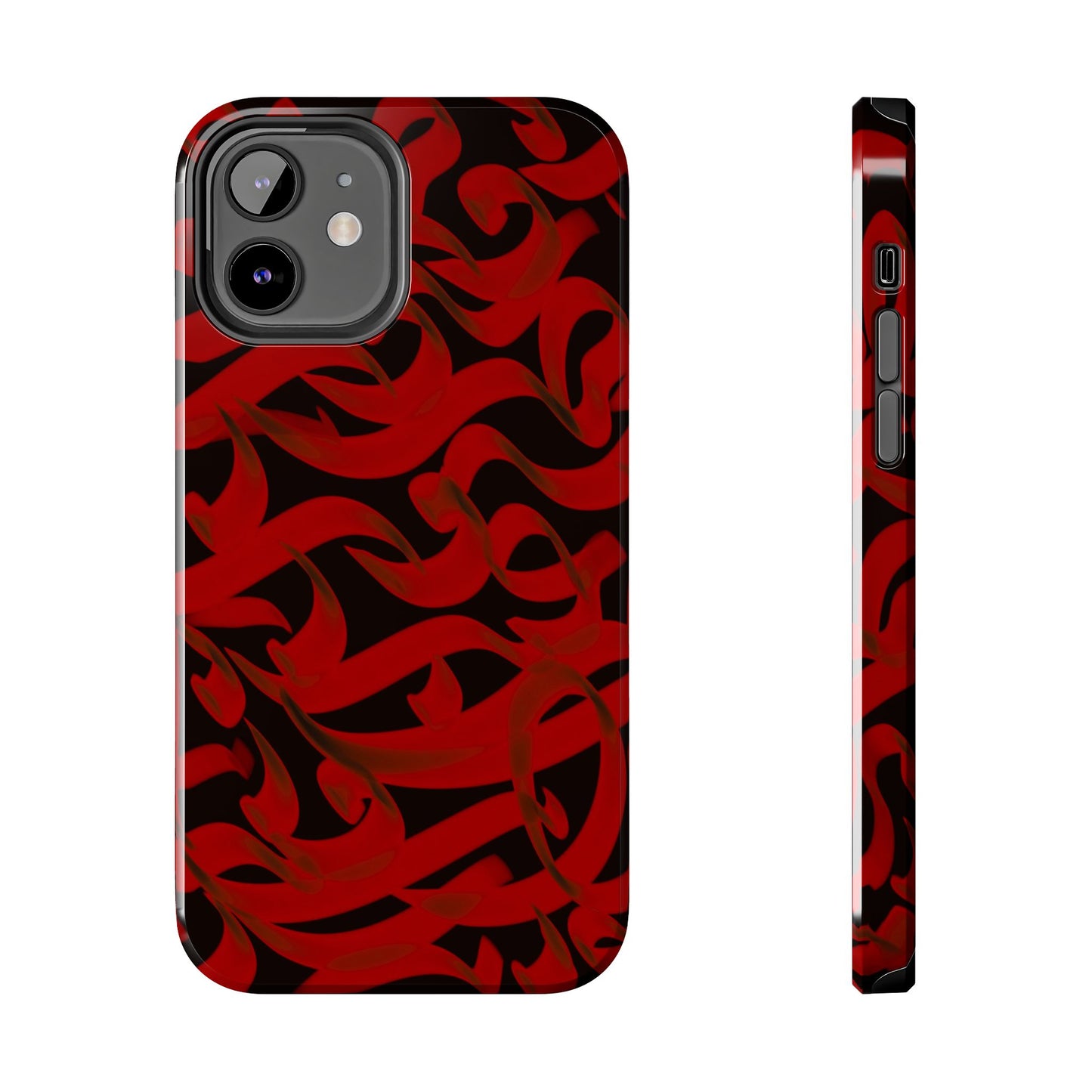 Phone Case Bold Red Persian Calligraphy Design