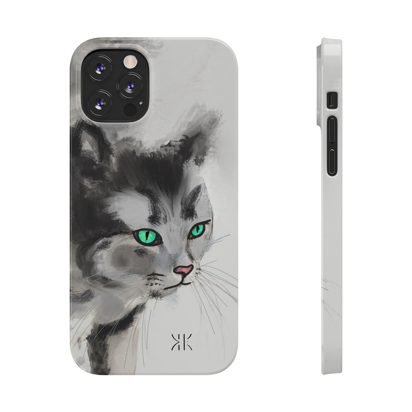 Modern Art Ink water painting  Slim Phone Case