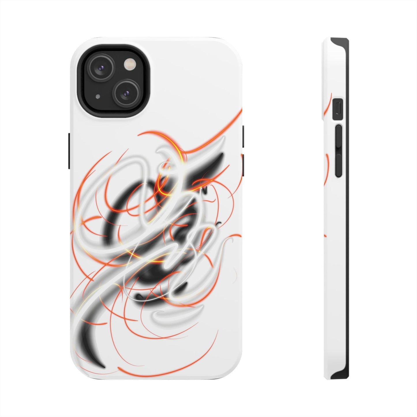 Phone Case Electric Persian Calligraphy Design in Grey