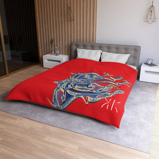 Kalli K Serenity Microfiber Duvet Cover – Elegant Modern Calligraphy design for your Bedrooms