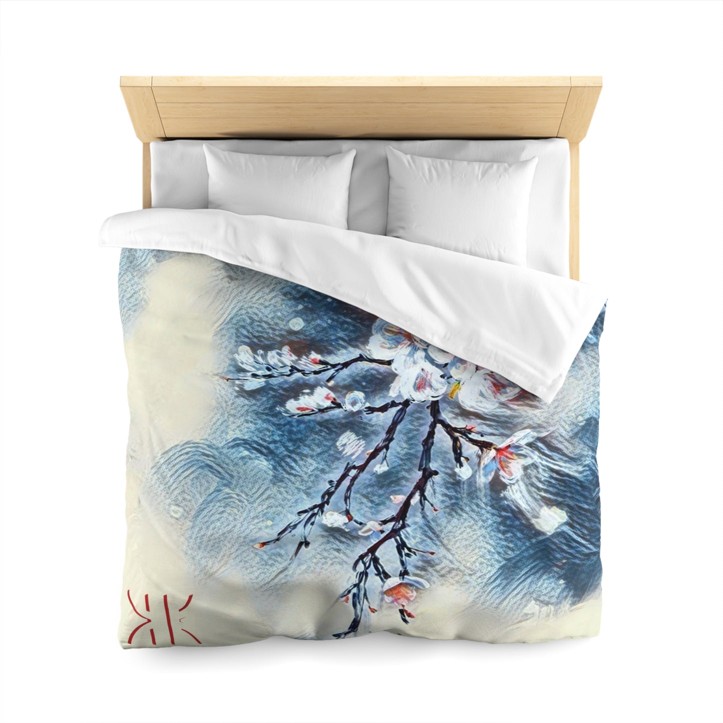 Copy of Blossom Serenity Microfiber Duvet Cover – Elegant Floral Bedding for Cozy Bedrooms