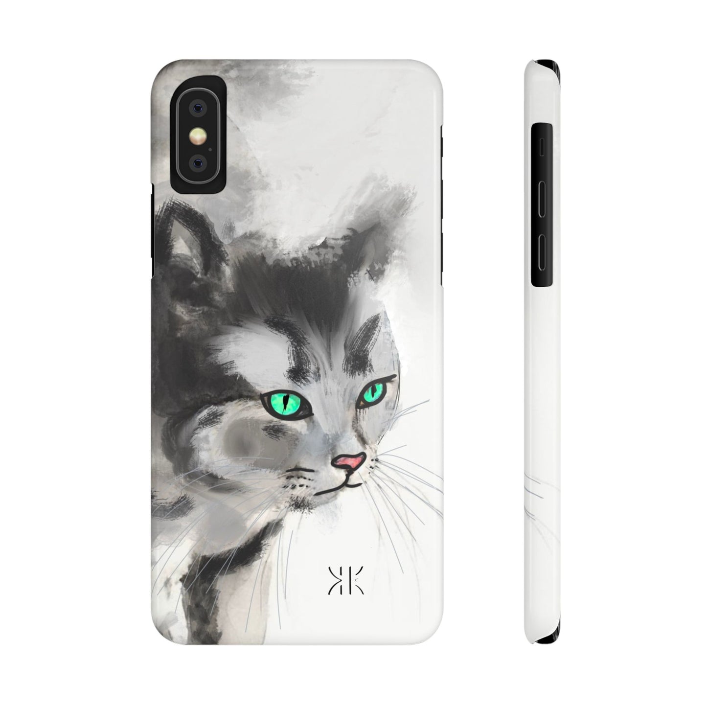 Modern Art Ink water painting  Slim Phone Case