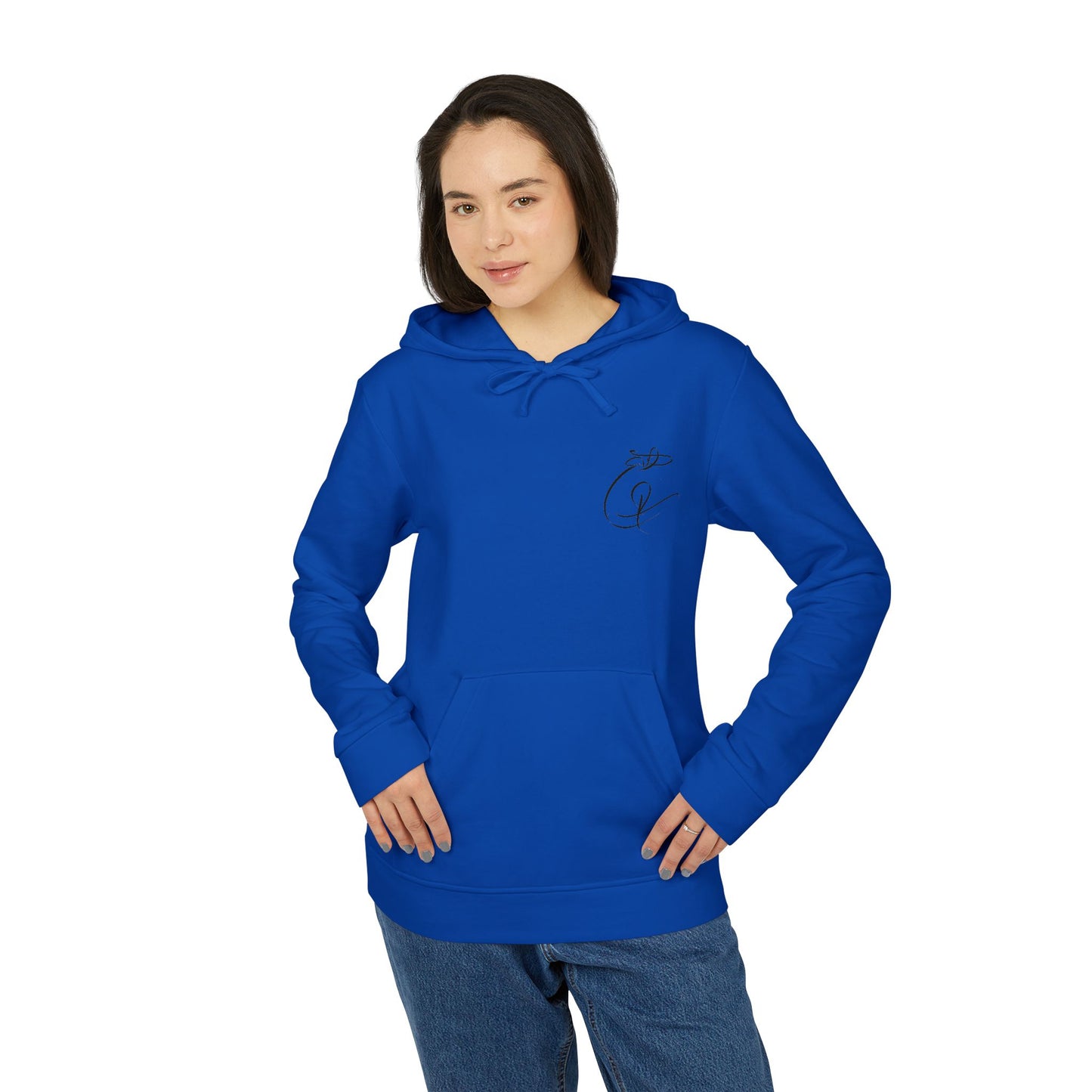 Fleece Hoodie with Modern Calligraphy Adidas Design