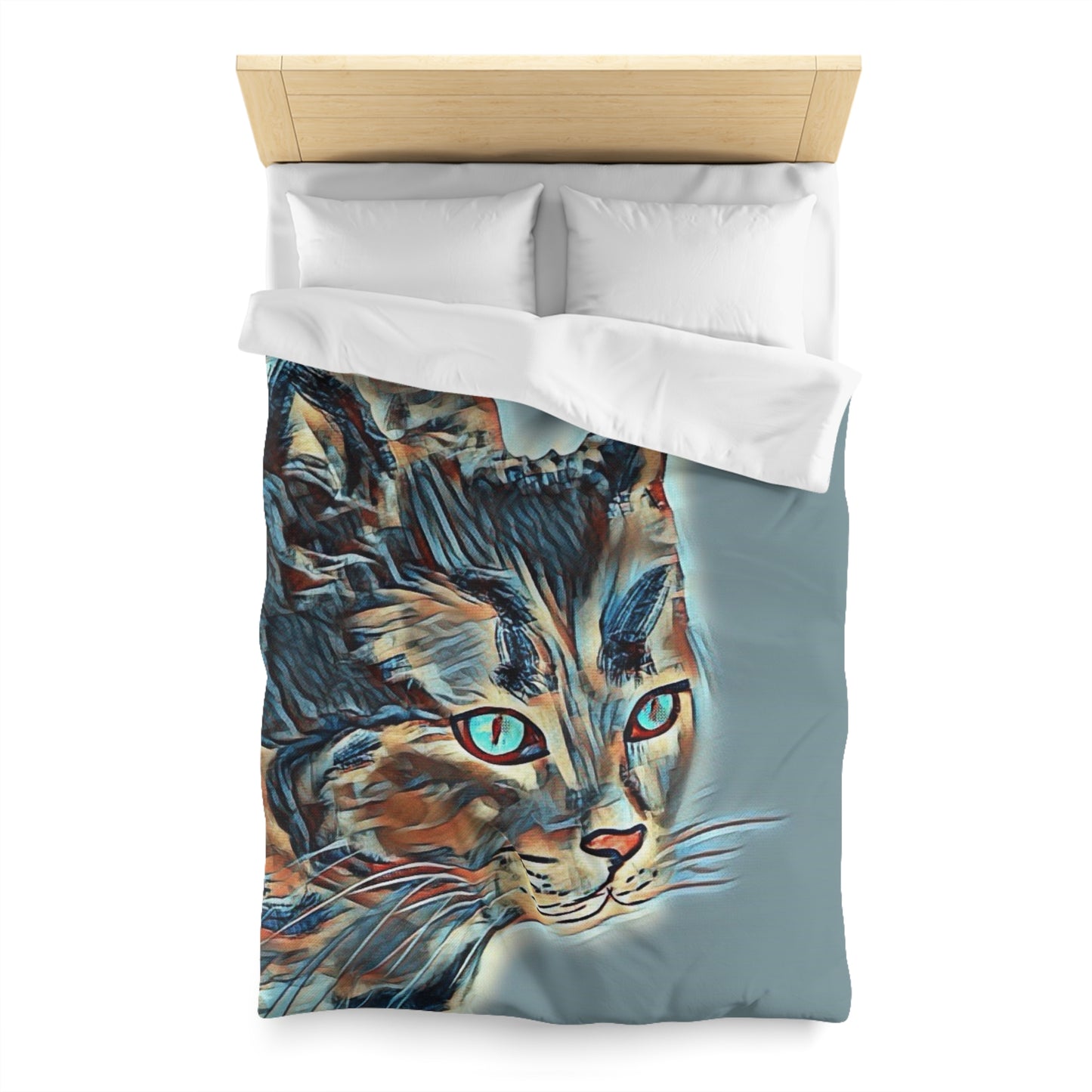 Serenity Microfiber Duvet Cover – Elegant Water ink painting for  Cozy Bedrooms.