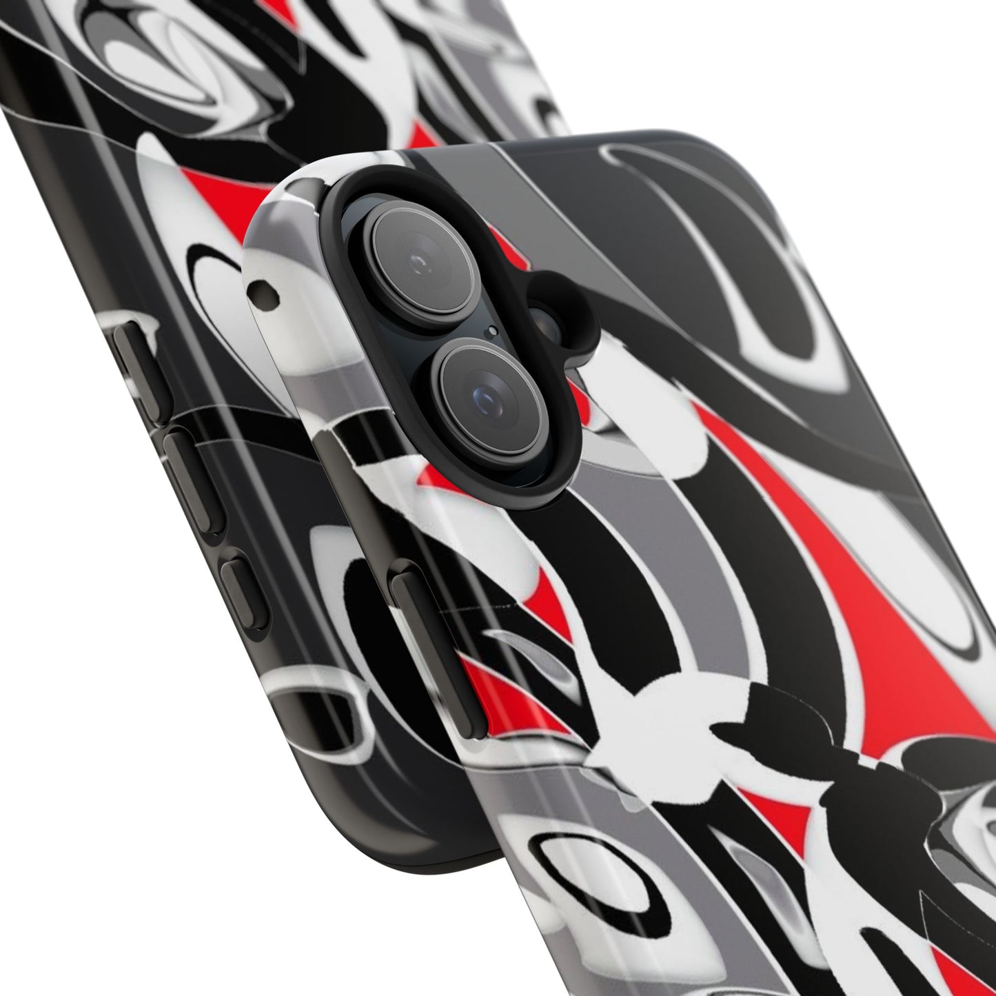 Phone Case - Calligraphy Design in Gray, White, and Red