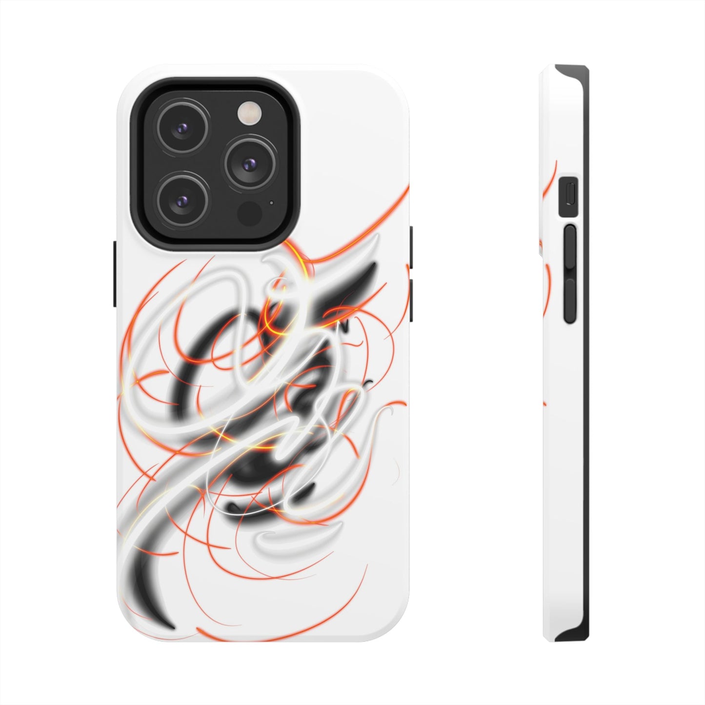 Phone Case Electric Persian Calligraphy Design in Grey