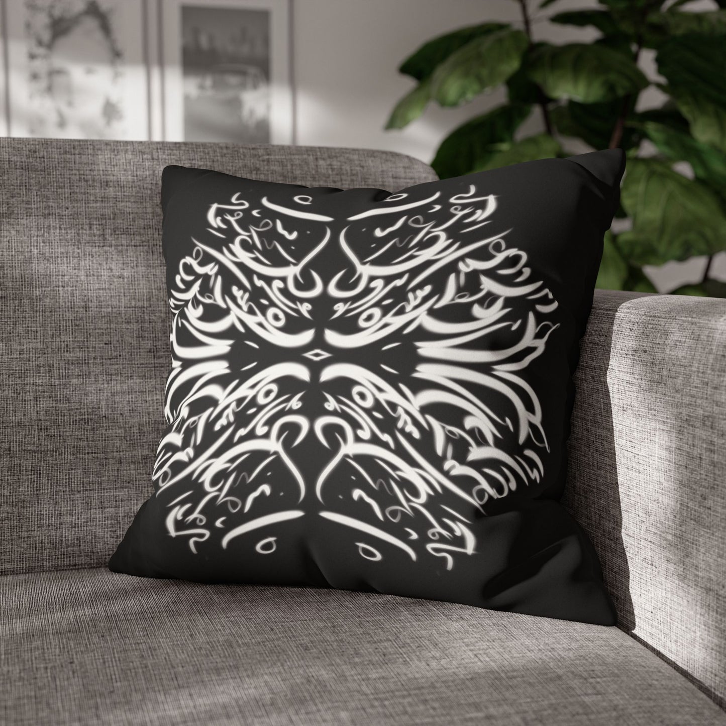 Persian Calligraphy beauty Faux Suede Square Pillow Cover