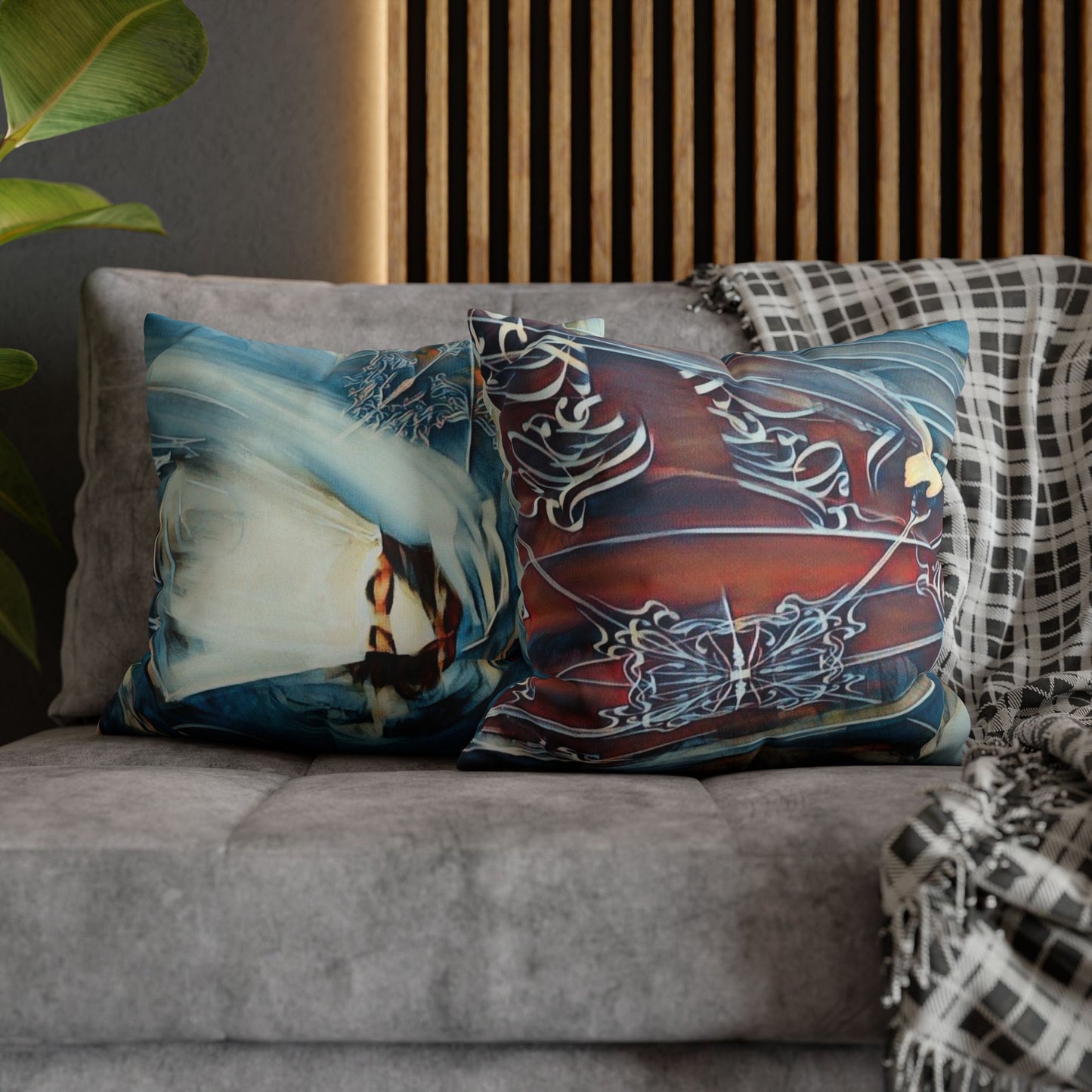 Square Pillowcase - Modern Art Watercolour Design