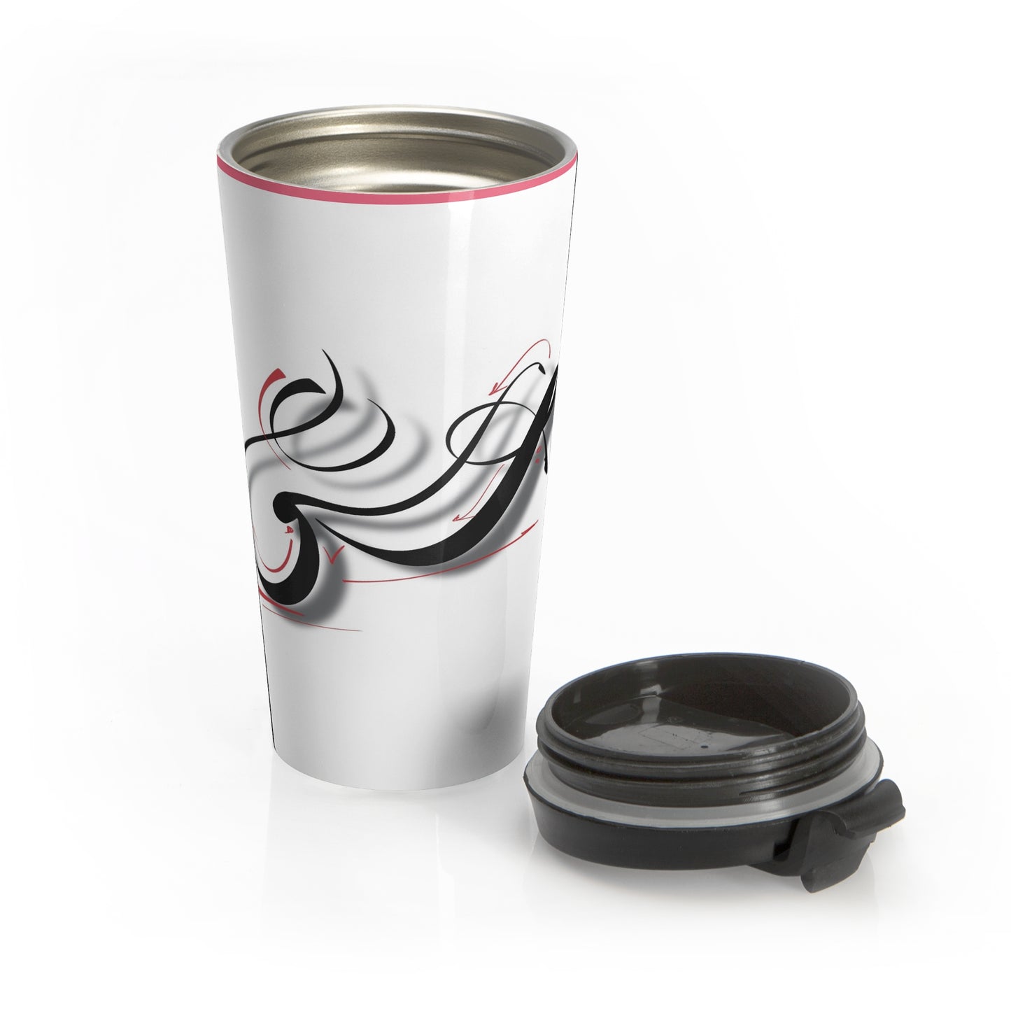 Modern Calligraphy Stainless Steel Travel Mug