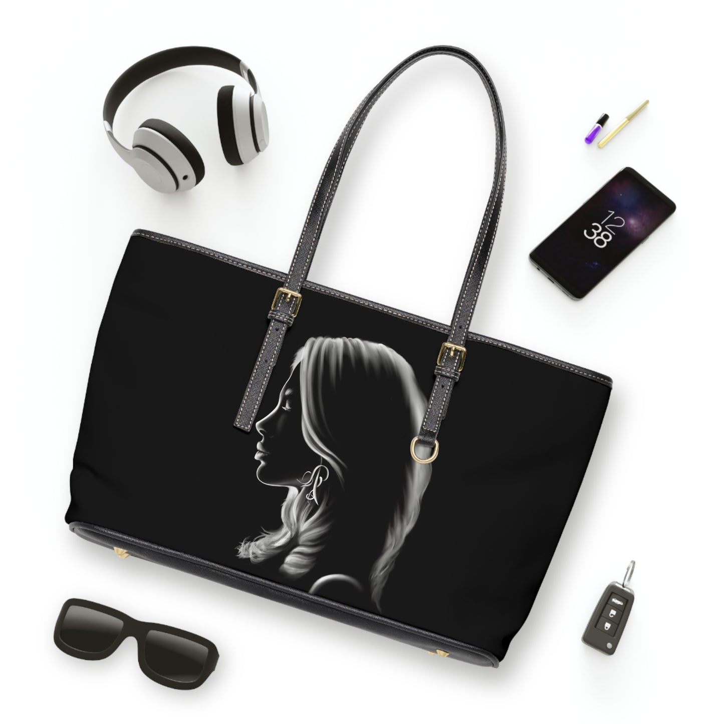 Elegant PU Leather Purse with Chic Silhouette Design