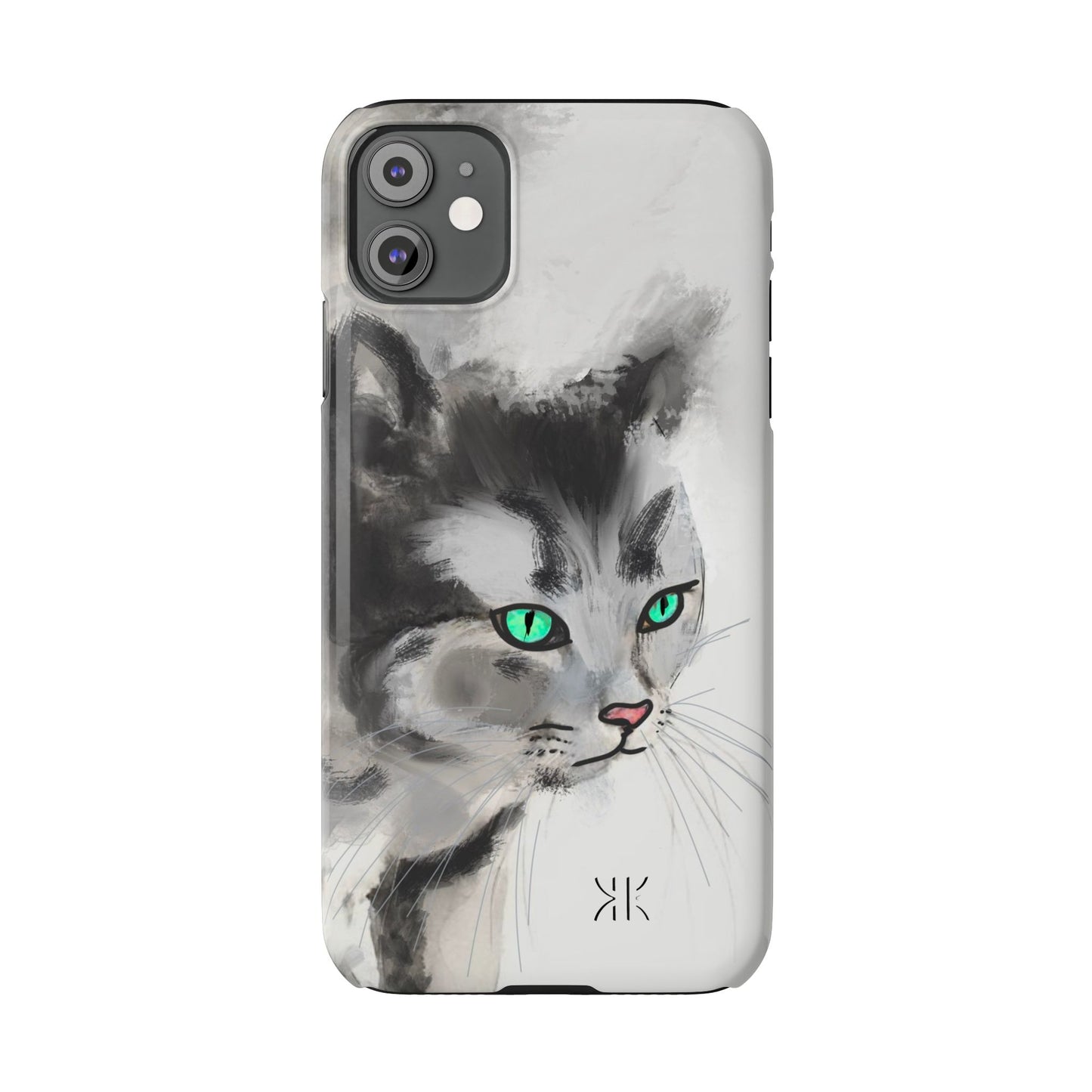 Modern Art Ink water painting  Slim Phone Case