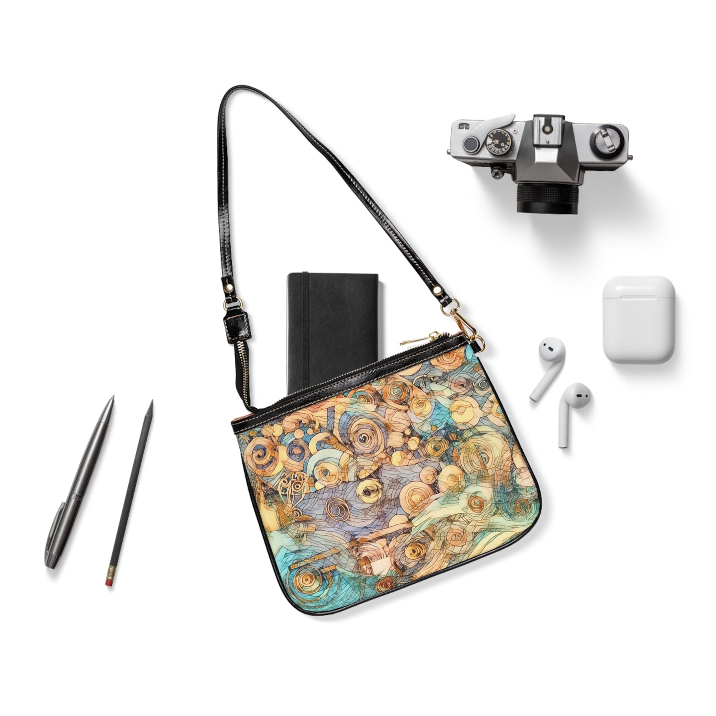 Ethereal Swirl design Small Shoulder Bag