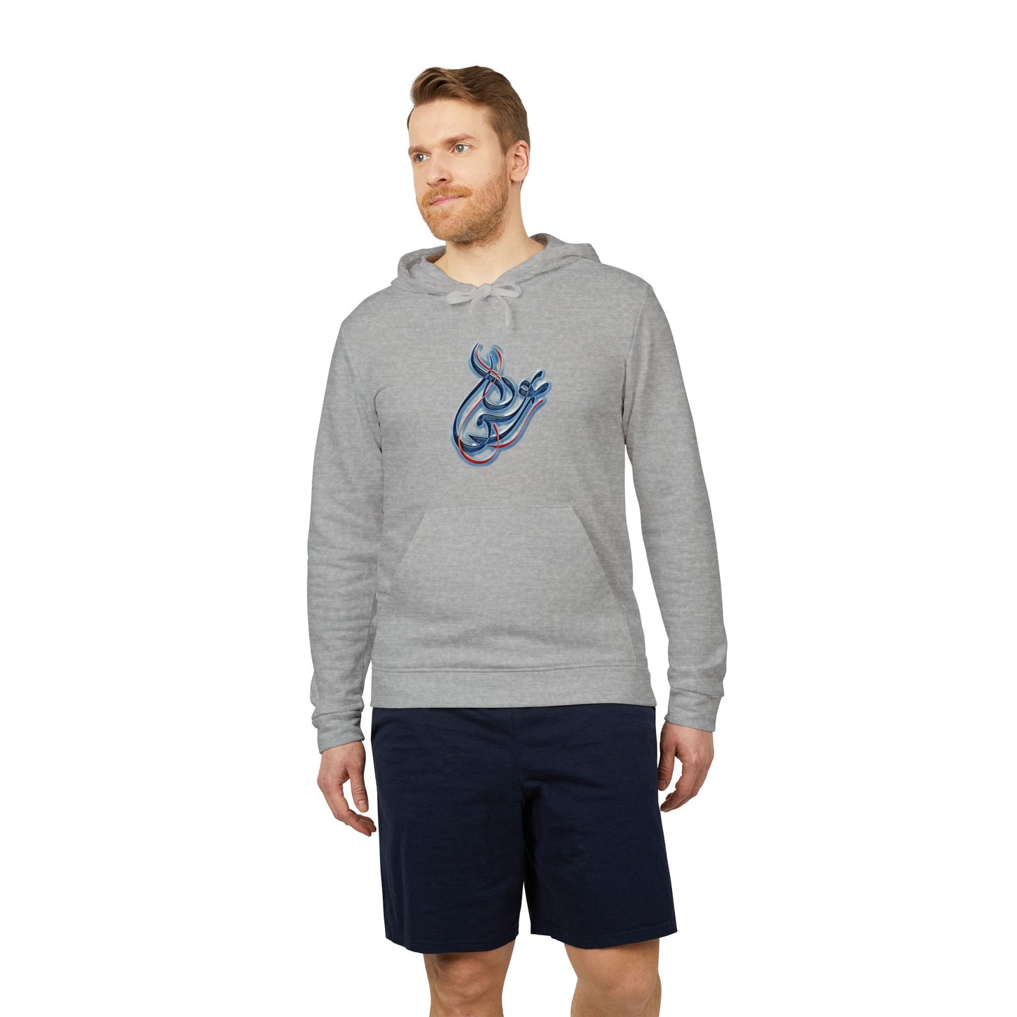 Kalli K X Adidas Unisex Fleece Hoodie-Modern Calligraphy LOVE