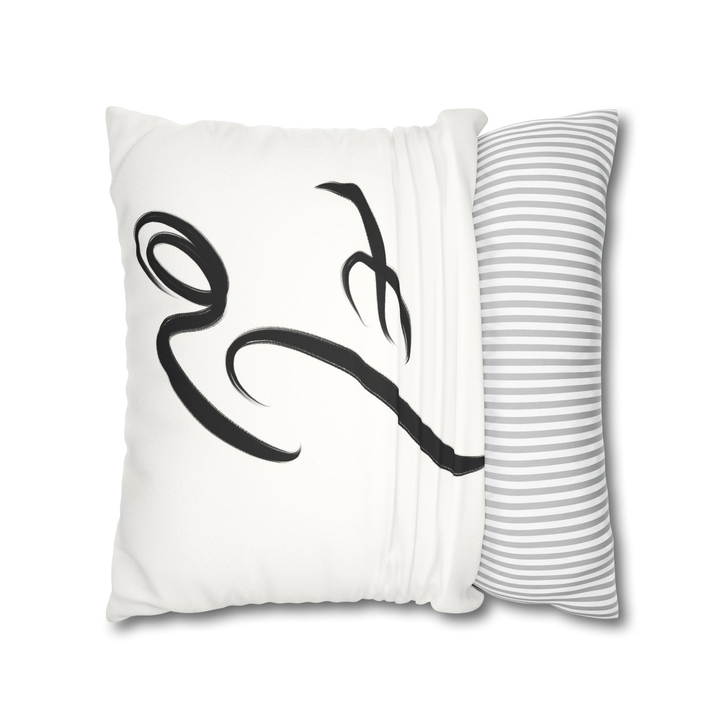 Hich Calligraphy beauty Faux Suede Square Pillow Cover