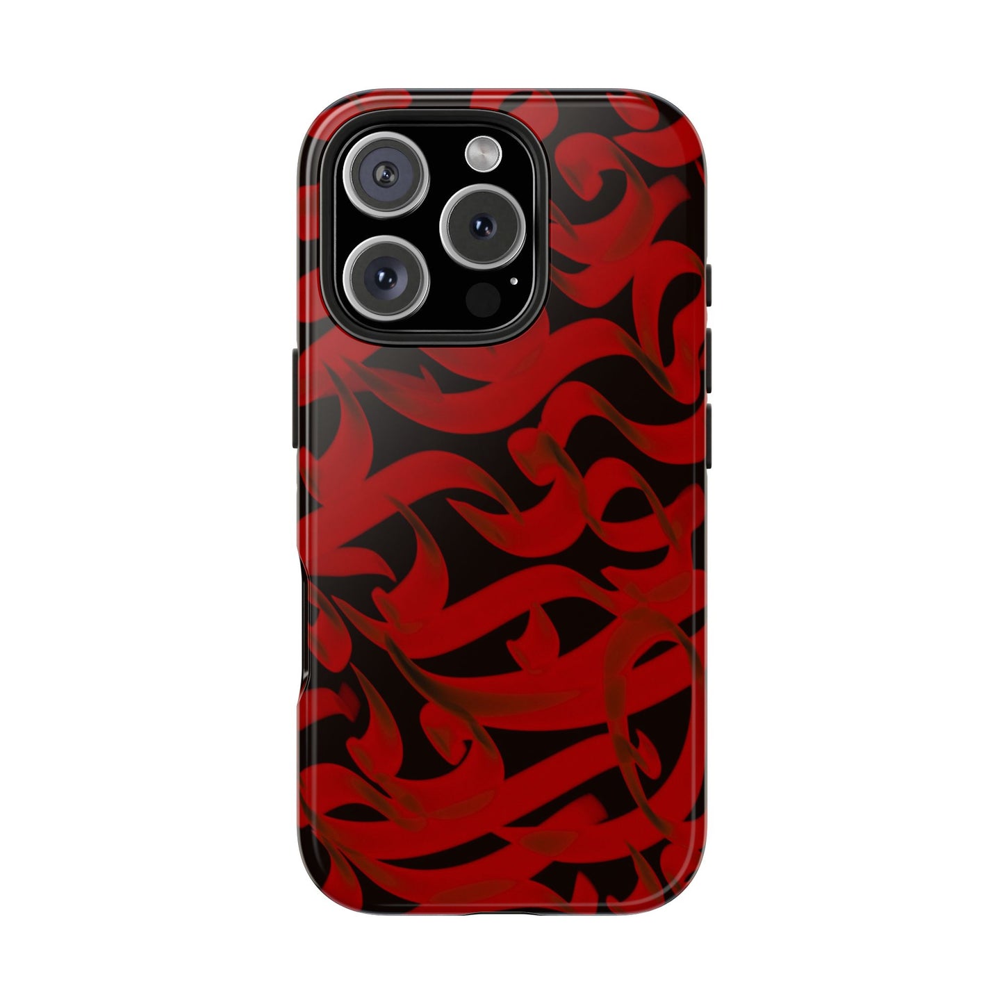 Phone Case Bold Red Persian Calligraphy Design