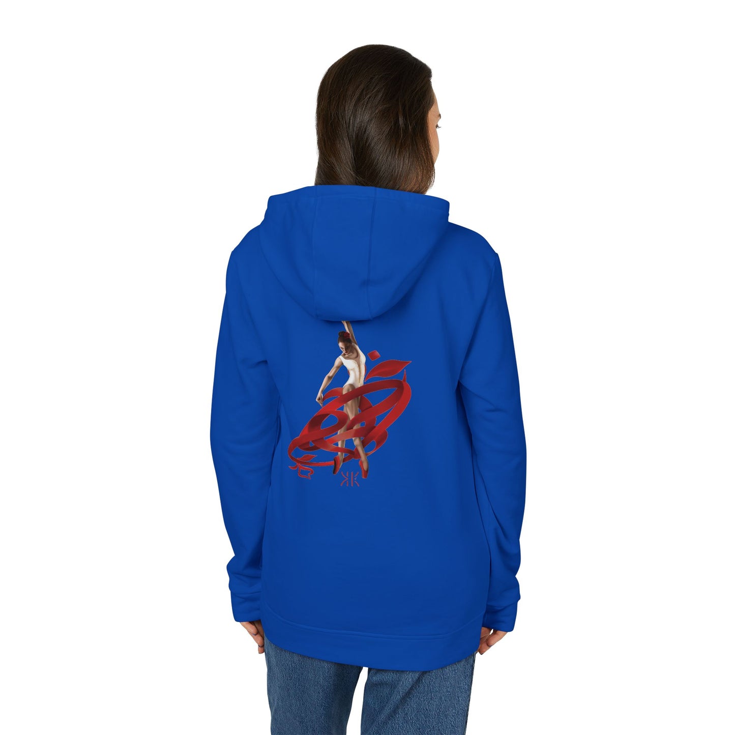 Kalli K X Adidas Unisex Fleece Hoodie- Ballerina and ribbon