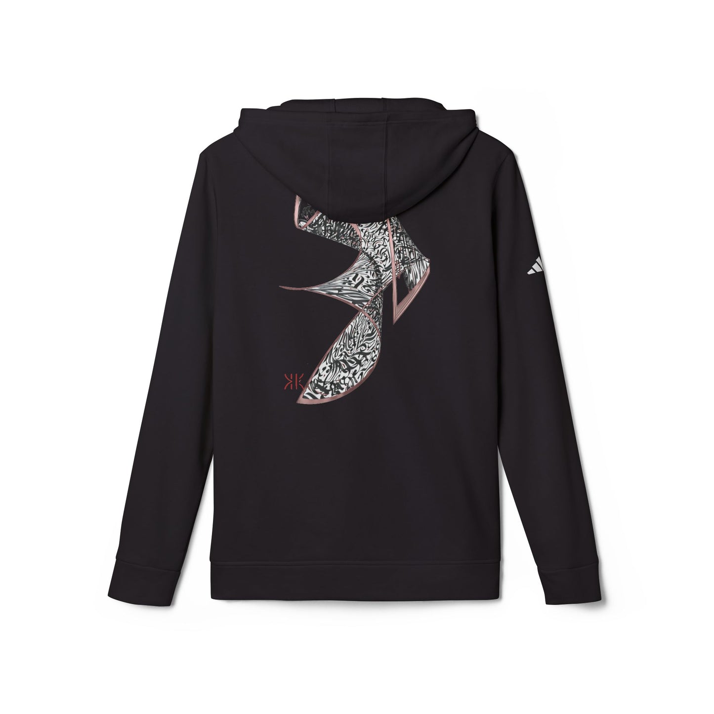 Kalli K X Adidas Unisex Fleece Hoodie- modern calligraphy.