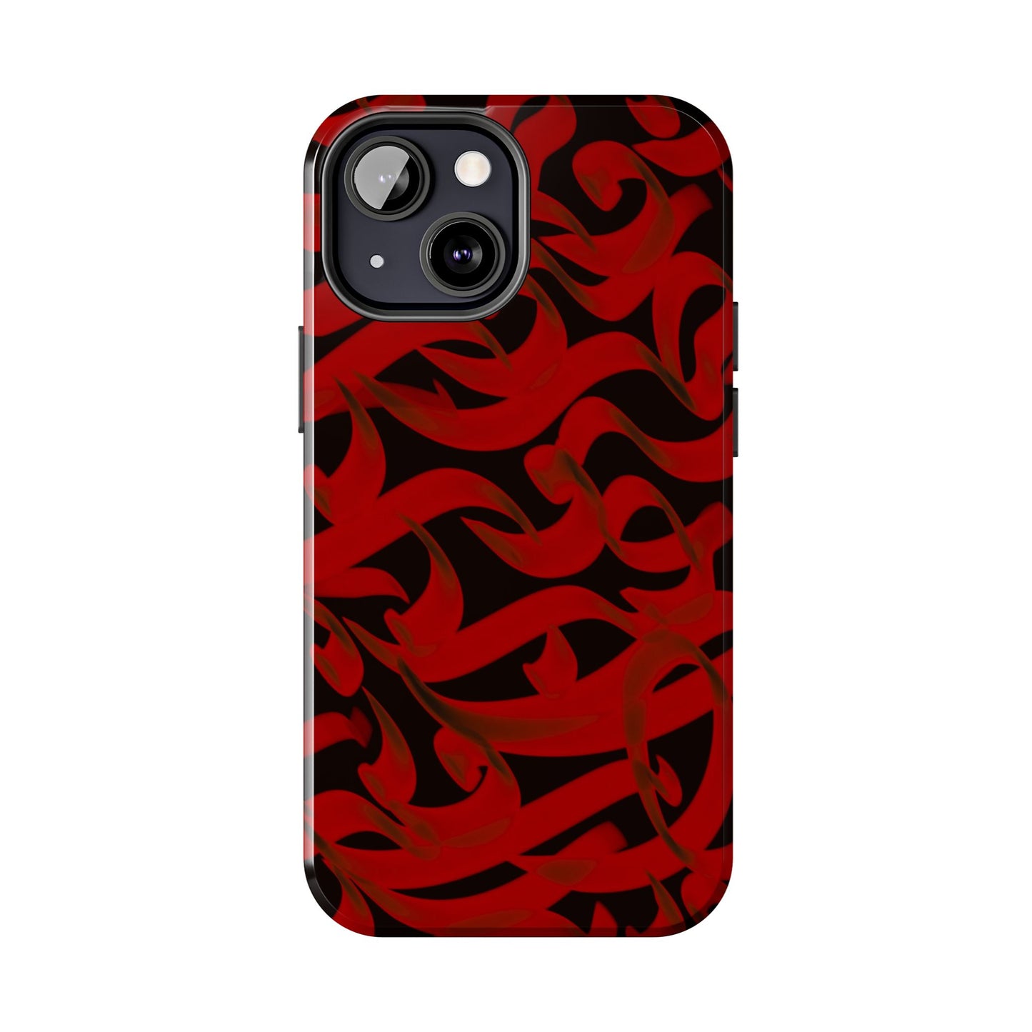 Phone Case Bold Red Persian Calligraphy Design