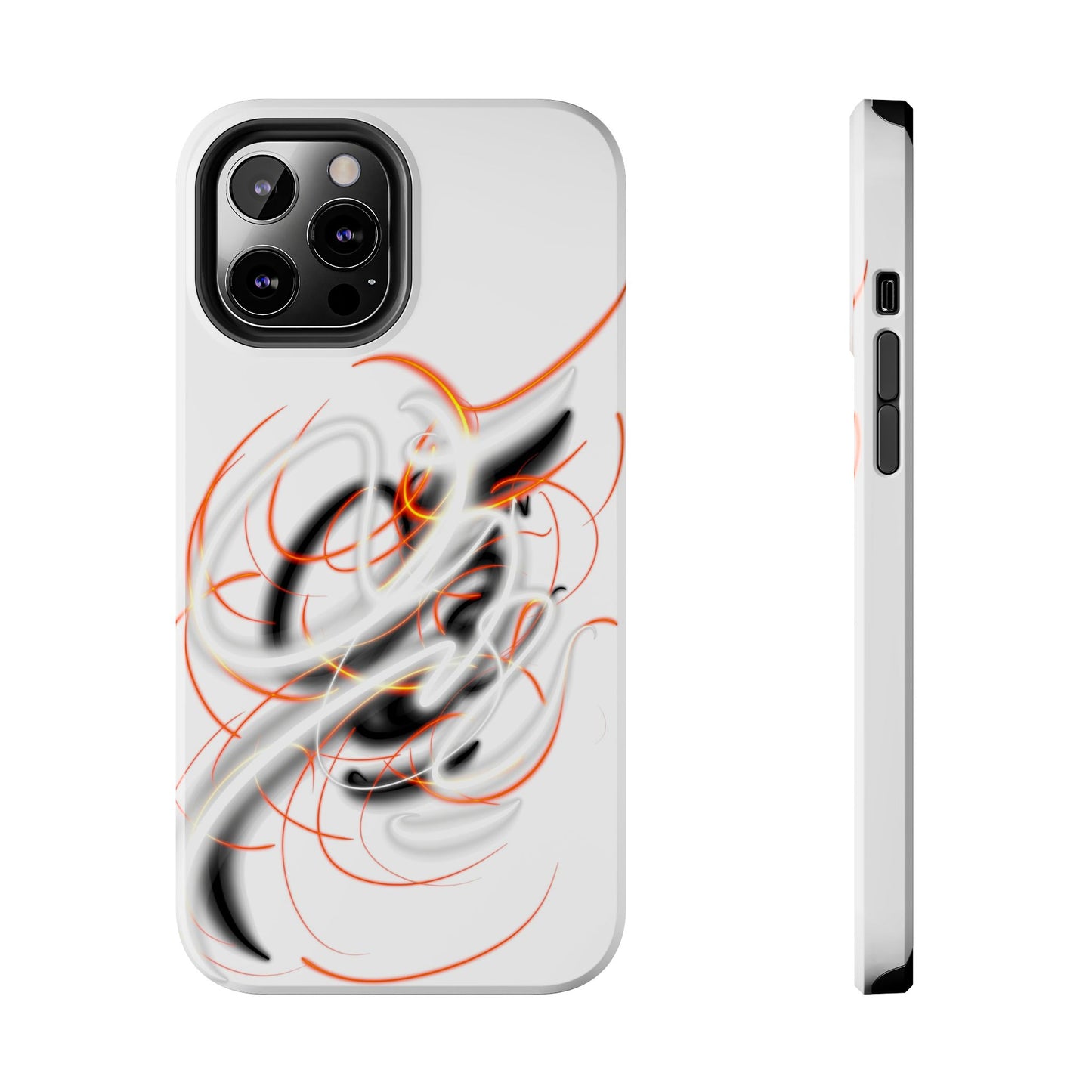 Phone Case Electric Persian Calligraphy Design in Grey